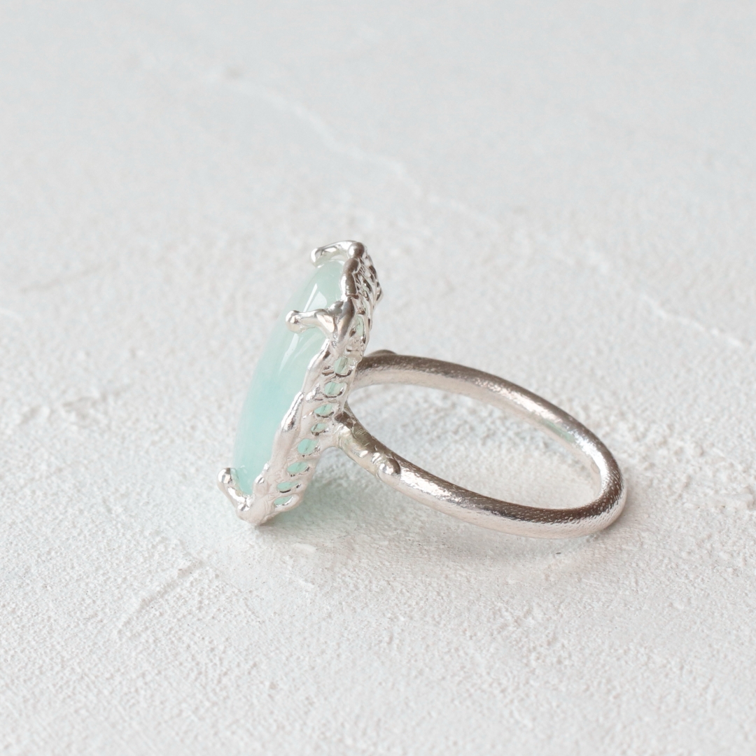 バイカラー アマゾナイト リング C-101608 | kiri onlinestore