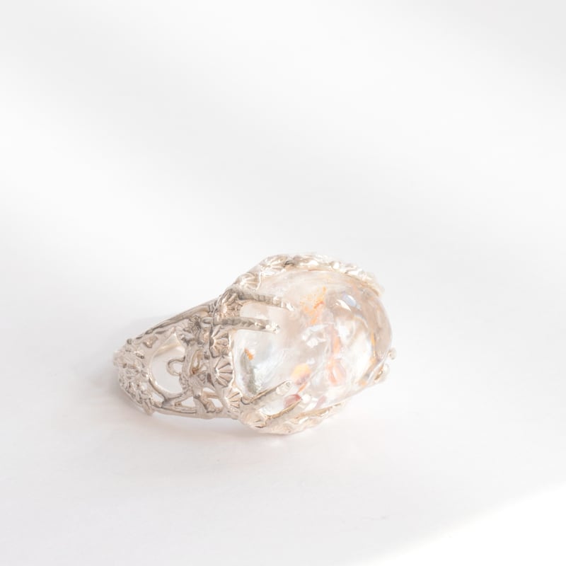 パイライト リモナイト イン クォーツ リング C-101569 | kiri online