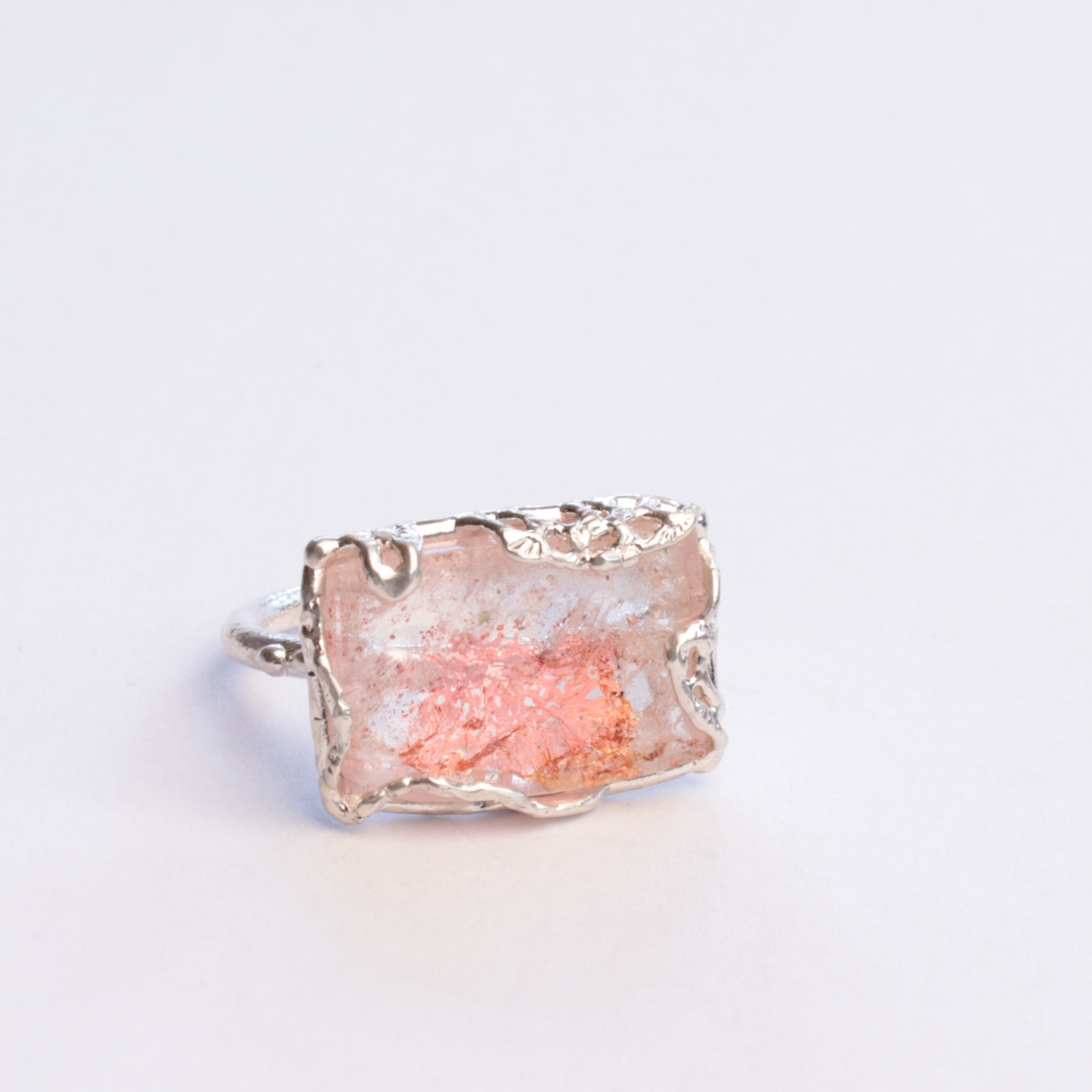 【美品】天然石 リモナイトインクォーツ リング リモナイト イン クォーツ リング C-101538 | kiri onlinestore