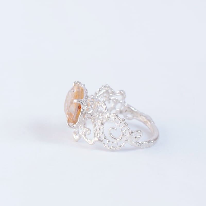 ゴールド ルチル クォーツ リング B-100636 | kiri onlinestore