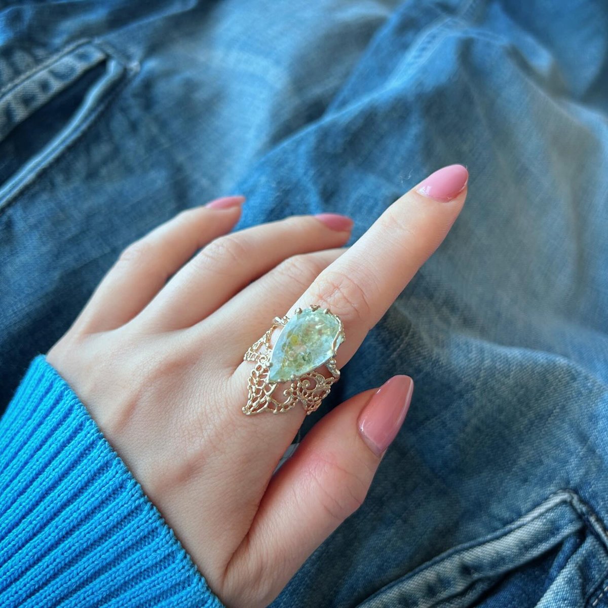 オーロラ アクアマリン リング(K10) C-101494 | kiri onlinestore オーロラ アクアマリン リング(K10) C-101494 | kiri onlinestore
