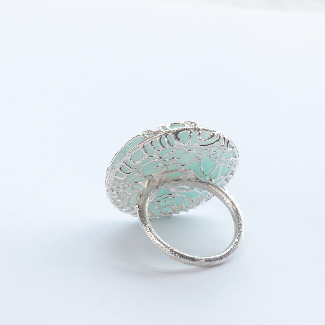 バイカラー アマゾナイト リング C-101602 | kiri onlinestore