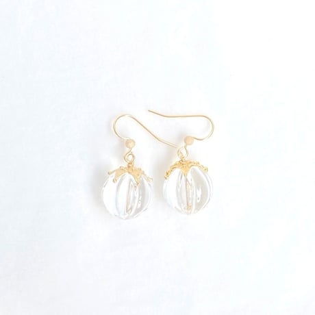 クリスタルクォーツ ピアス・イヤリング　D-300242