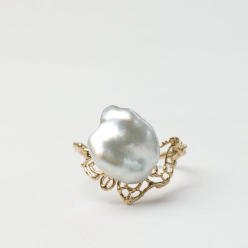 淡水 パール リング (K10) B-100575 | kiri onlinestore 淡水 パール リング (K10) B-100575 | kiri onlinestore