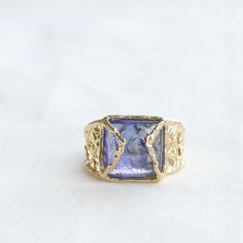 値上げ予定）ノーヒート タンザナイト リング（K10）B-100591 | kiri