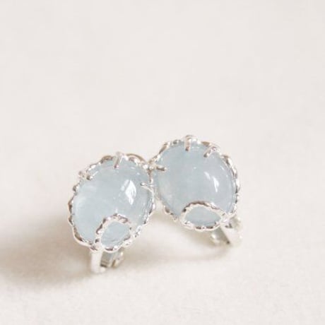 アクアマリンピアス・イヤリング  K18post　C-300075/C-400010