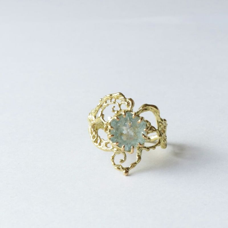 アクアマリン リング (K10) B-100443 | kiri onlinestore アクアマリン リング (K10) B-100443 | kiri onlinestore