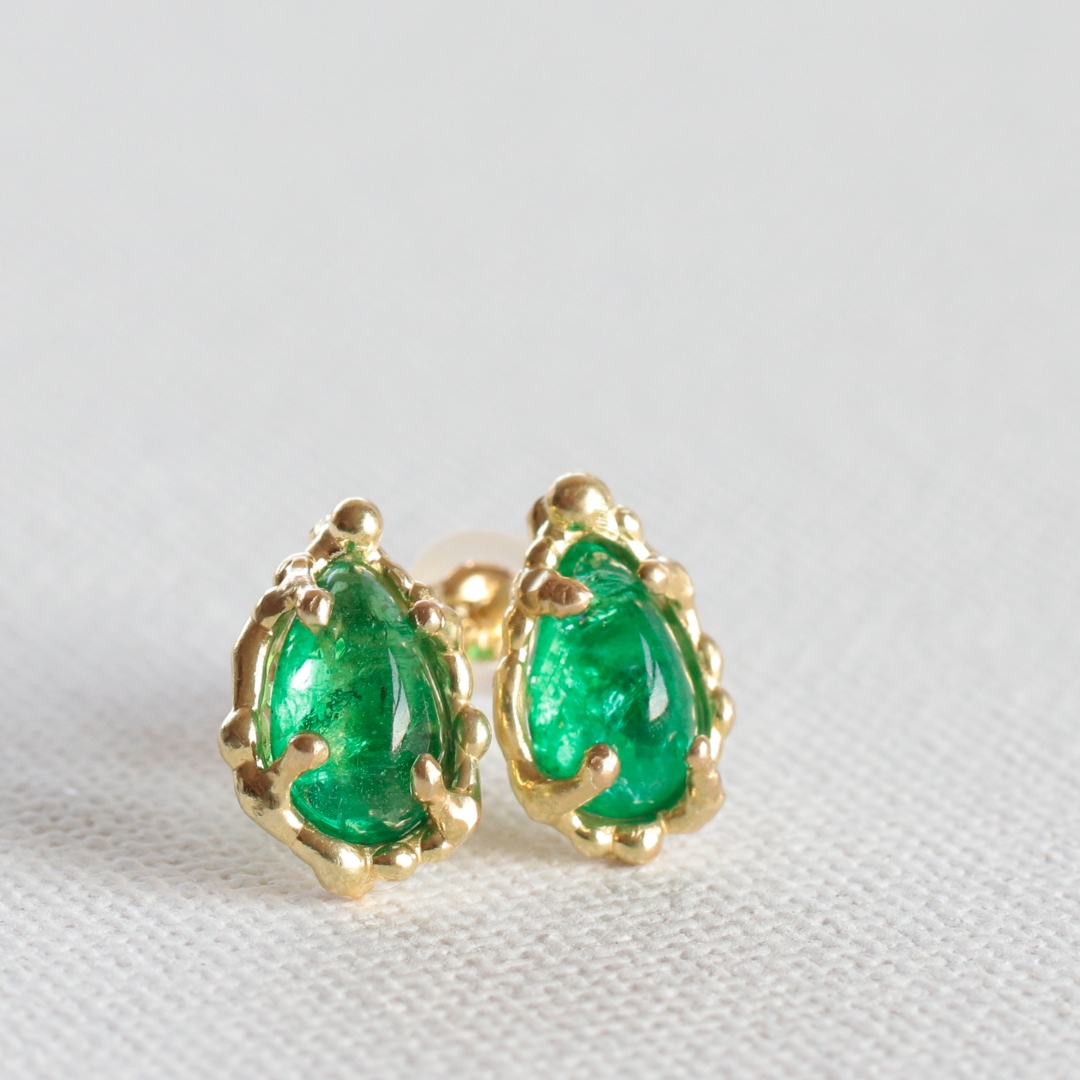 エメラルド ピアス(K18) C-300304 | kiri onlinestore