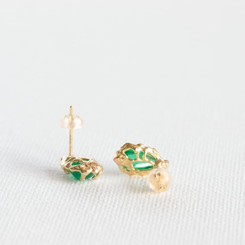 エメラルド ピアス(K18) C-300304 | kiri onlinestore
