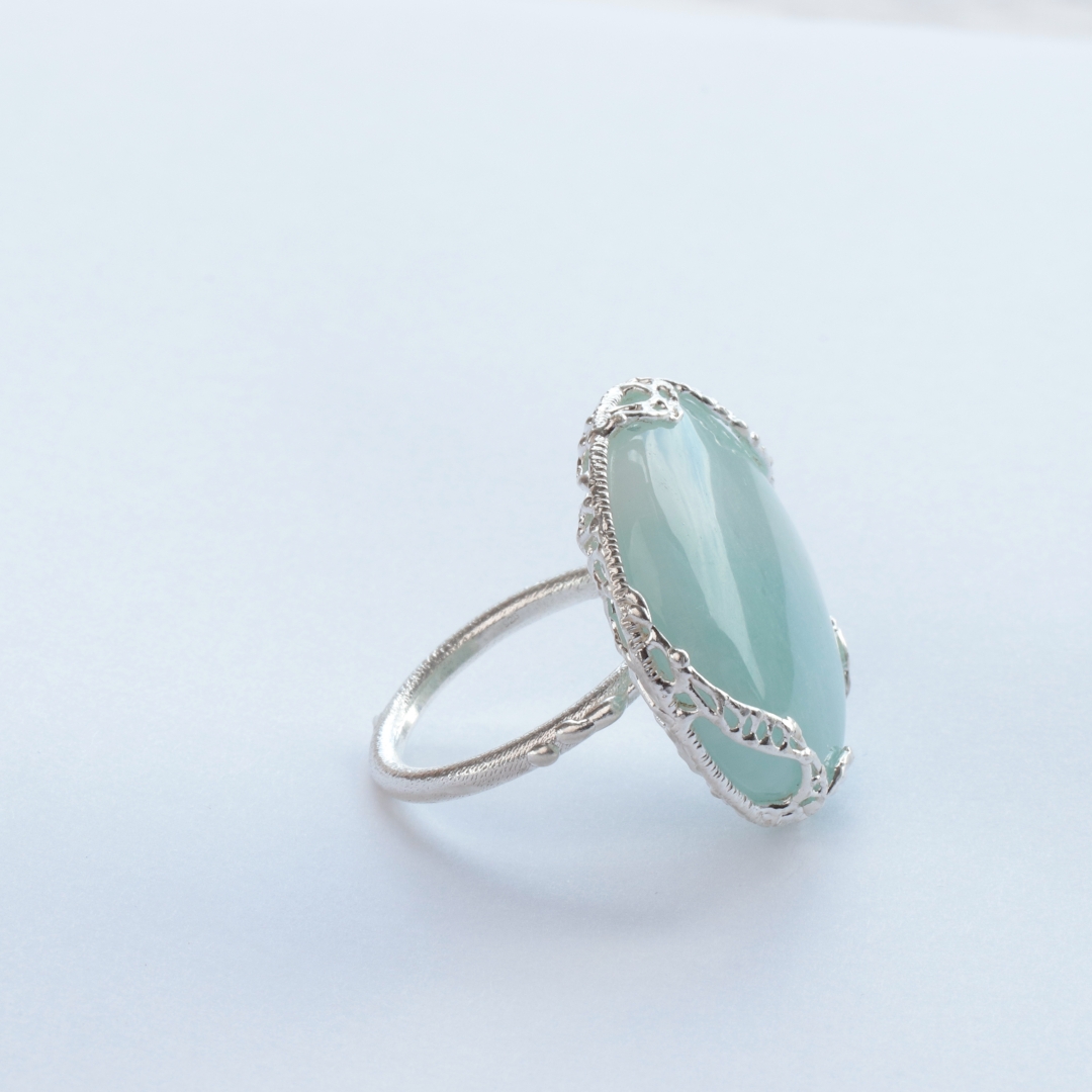 k様 アマゾナイト リング 16号 バイカラー アマゾナイト リング C-101602 | kiri onlinestore