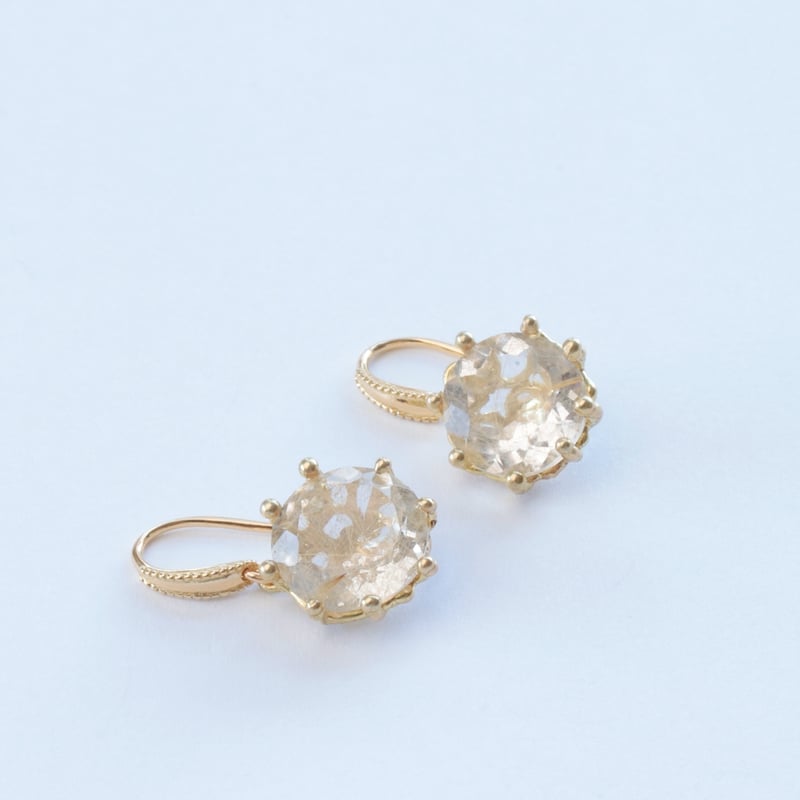 ルチル クォーツ ピアス（K18) C-300288 | kiri onlinestore