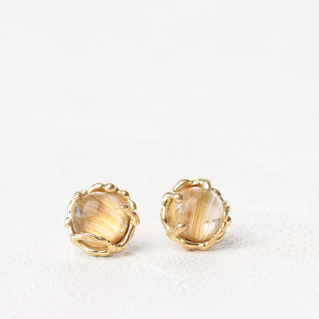 ルチル クォーツ ピアス (K18) C-300299 | kiri onlinestore