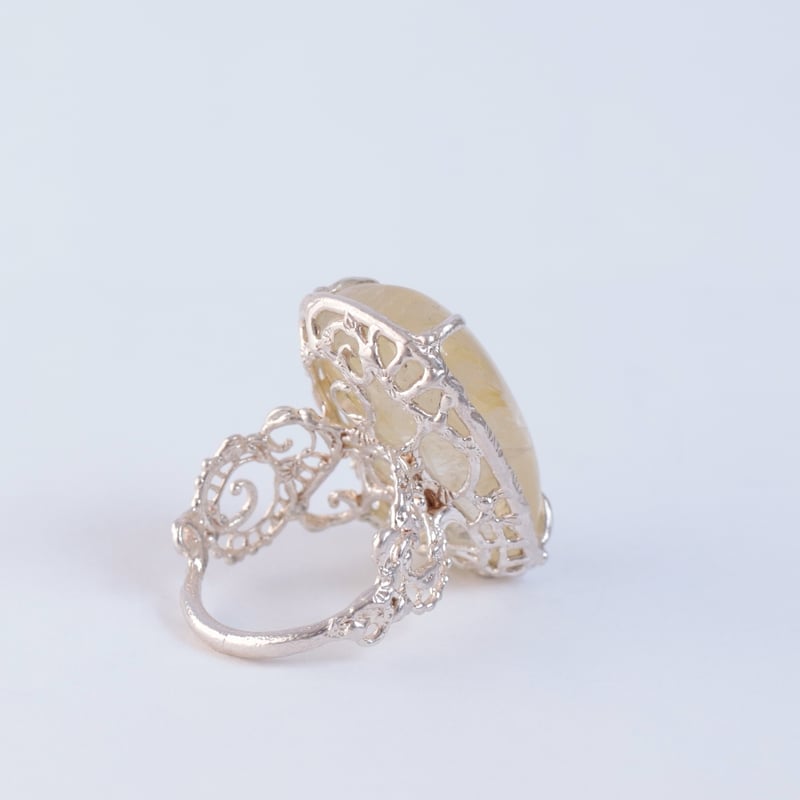 ゴールド ルチル クォーツ リング B-100635 | kiri onlinestore