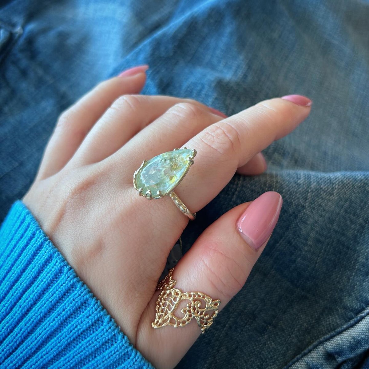 オーロラ アクアマリン リング(K10) C-101494 | kiri onlinestore オーロラ アクアマリン リング(K10) C-101494 | kiri onlinestore