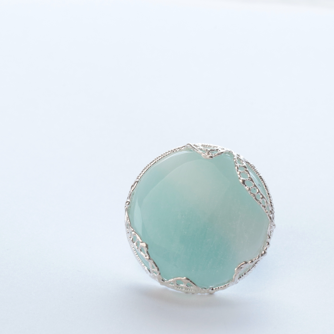 バイカラー アマゾナイト リング C-101602 | kiri onlinestore