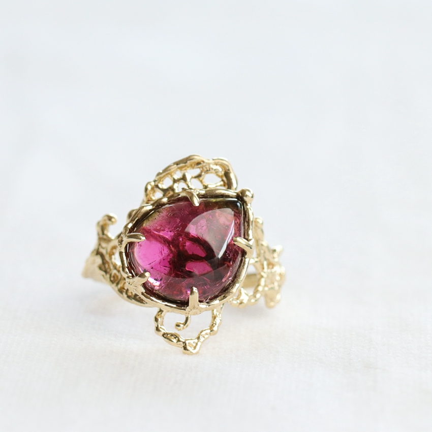 WINGS★バイカラートルマリンレインボー★リングオーダー WINGS☆バイカラートルマリンレインボー☆リングオーダー WINGS☆バイ