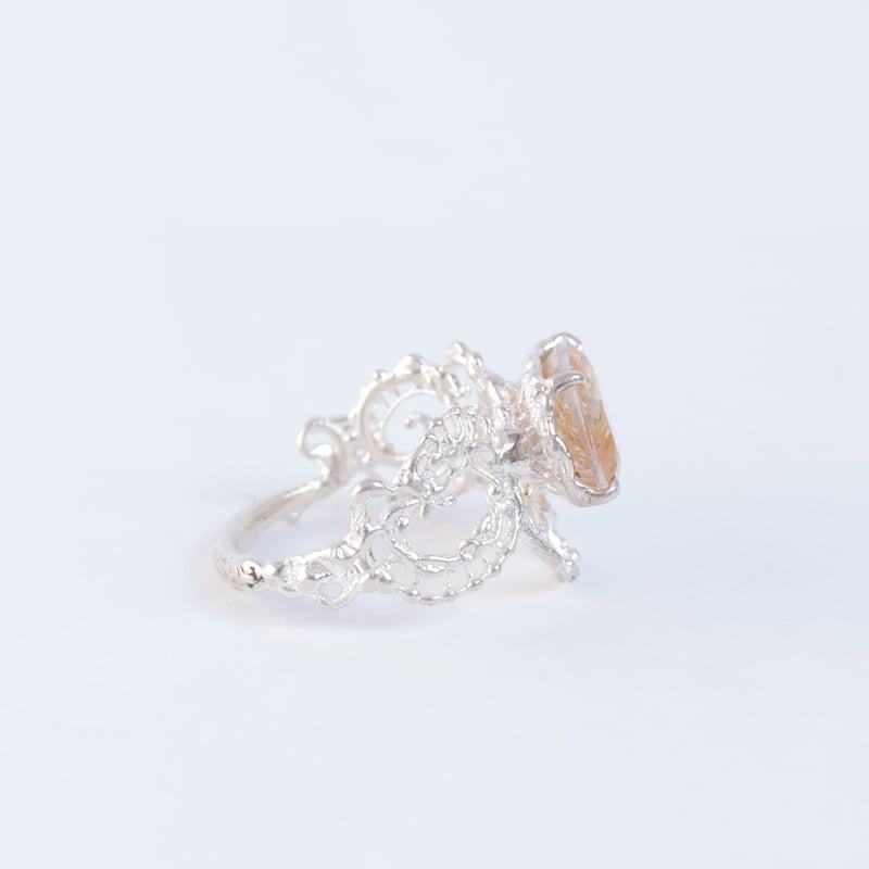 ゴールド ルチル クォーツ リング B-100636 | kiri onlinestore