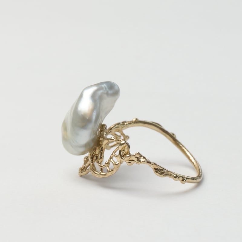 淡水 パール リング (K10) B-100575 | kiri onlinestore 淡水 パール リング (K10) B-100575 | kiri onlinestore
