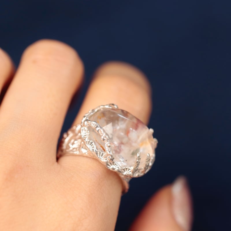 パイライト リモナイト イン クォーツ リング C-101569 | kiri online