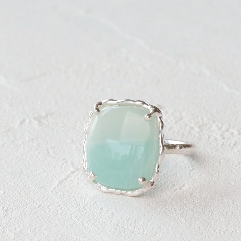 バイカラー アマゾナイト リング C-101608 | kiri onlinestore