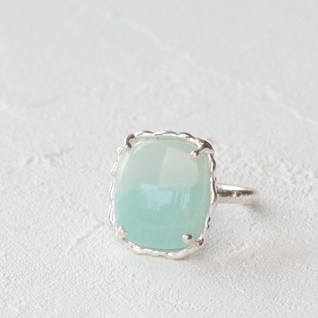 バイカラー アマゾナイト リング C-101608 | kiri onlinestore