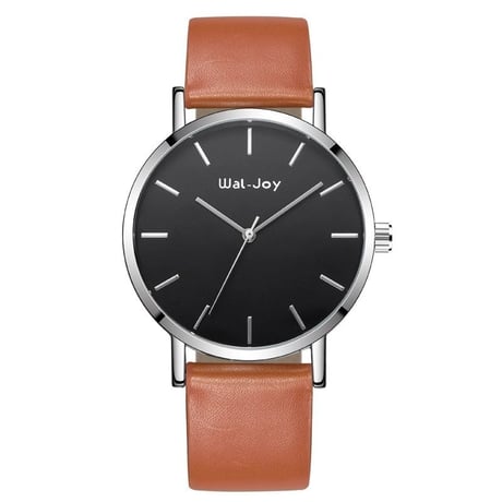 Wal-Joy 腕時計 革バンド ブラウン×ブラック