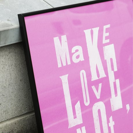 Letterpress Poster / Pink