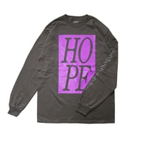 HOPE Long Sleeve Tee / Charcoal - Purple