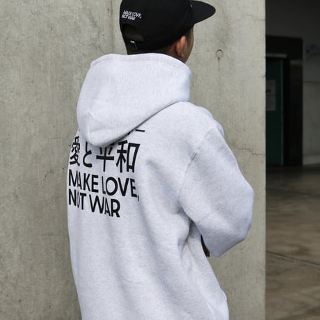 愛と平和 Hoodie / Ash