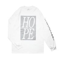 HOPE Long Sleeve Tee / White - Glitter