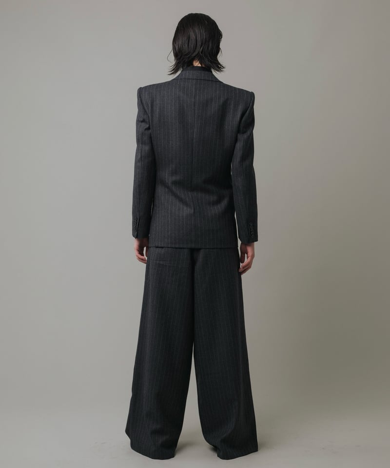 CONCAVE】DOUBLE-BREASTED STRIPED JACKET 