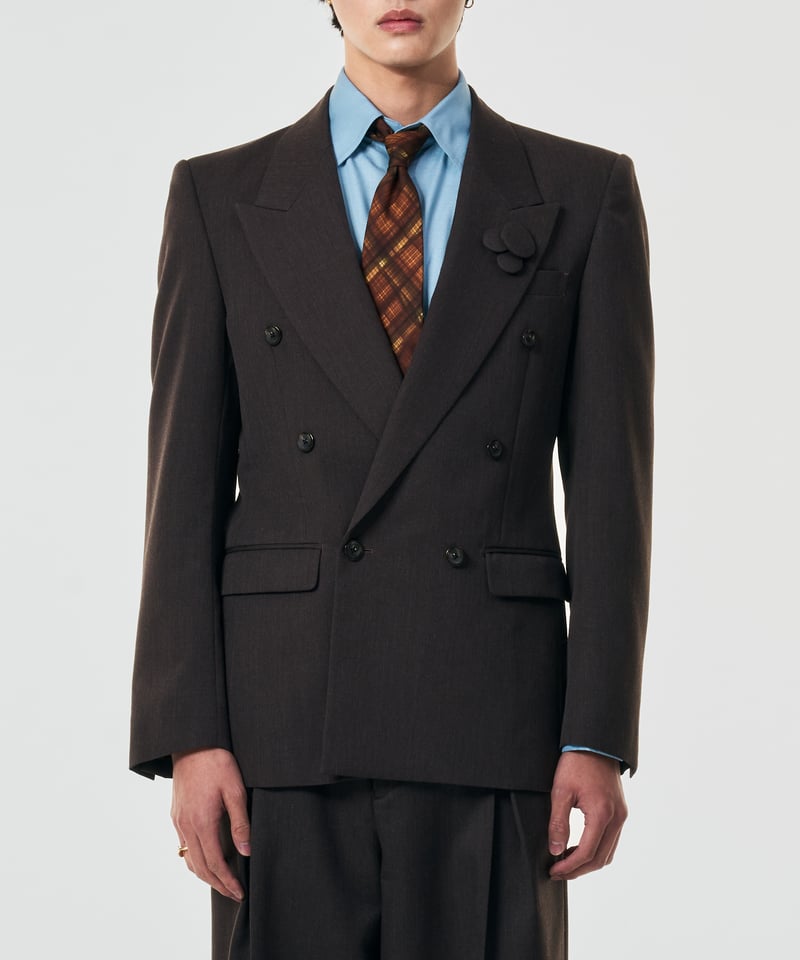 CONCAVE】WOOL DOUBLE-BREASTED JACKET 