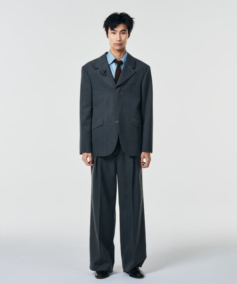 dissonance購入 wool wide slacks グレー dissonance購入 wool wide slacks グレー