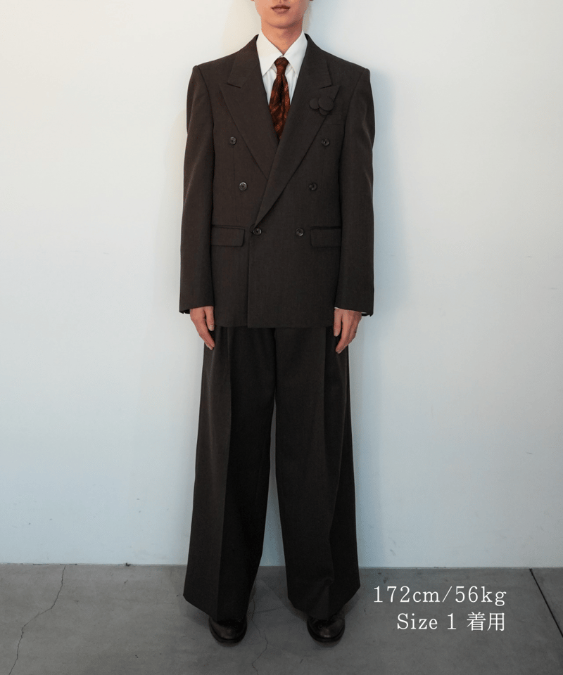 CONCAVE】WOOL DOUBLE-BREASTED JACKET 