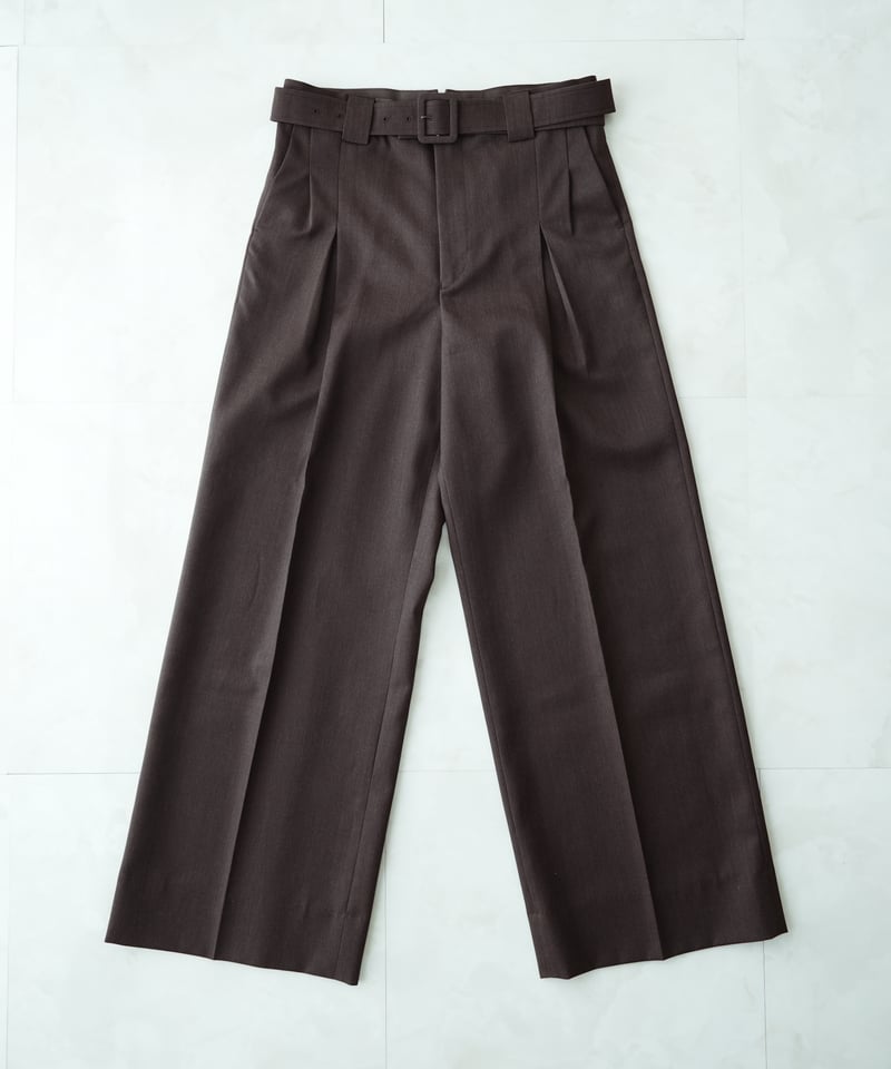INVERT】WOOL WIDE STRAIGHT SLACKS 