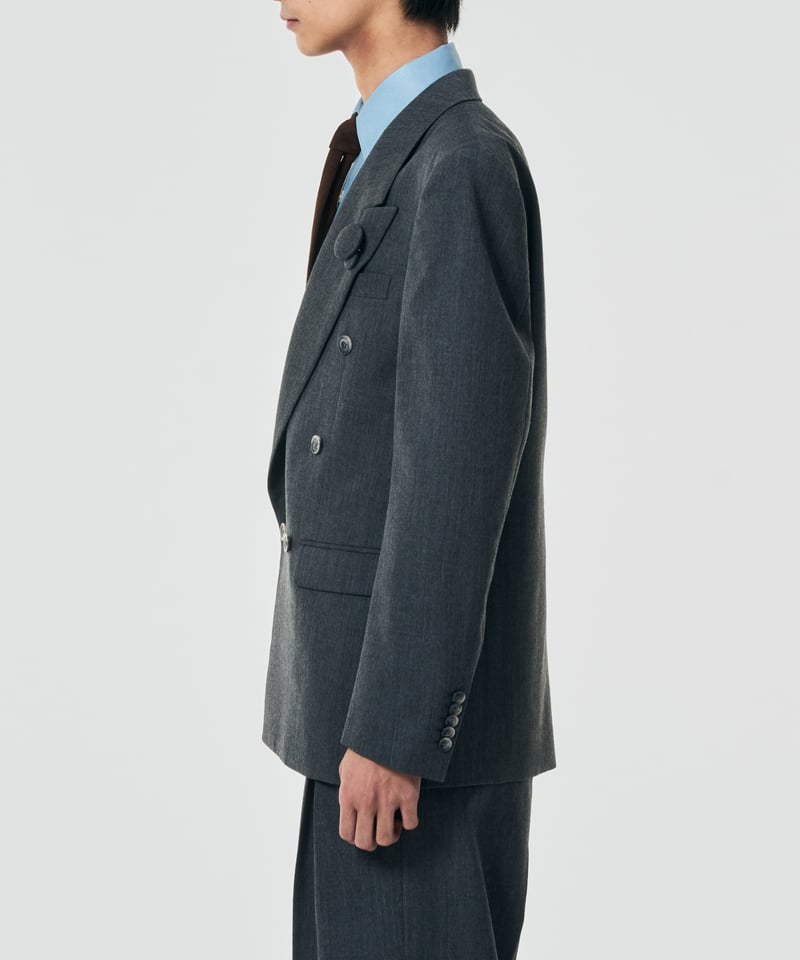 CONCAVE】WOOL DOUBLE-BREASTED JACKET 