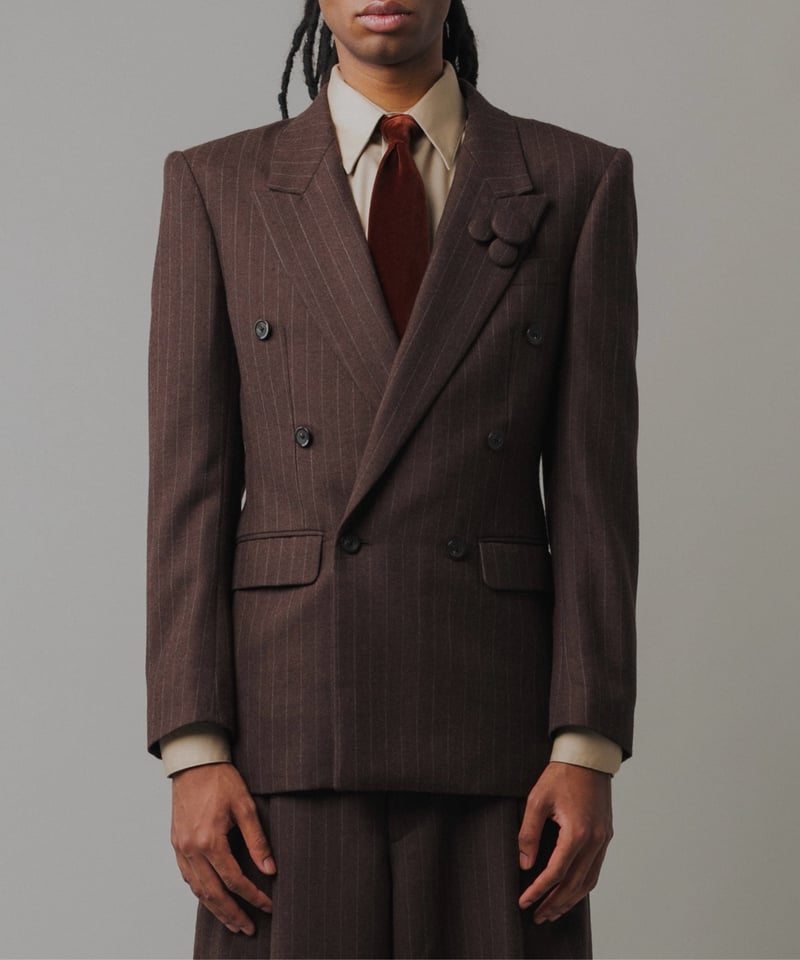 スーツ grosgrain DOUBLE-BREASTED STRIPED JACKET DOUBLE-BREASTED STRIPED JACKET 