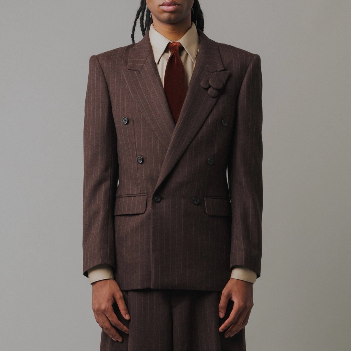 スーツ grosgrain DOUBLE-BREASTED STRIPED JACKET DOUBLE-BREASTED STRIPED JACKET 