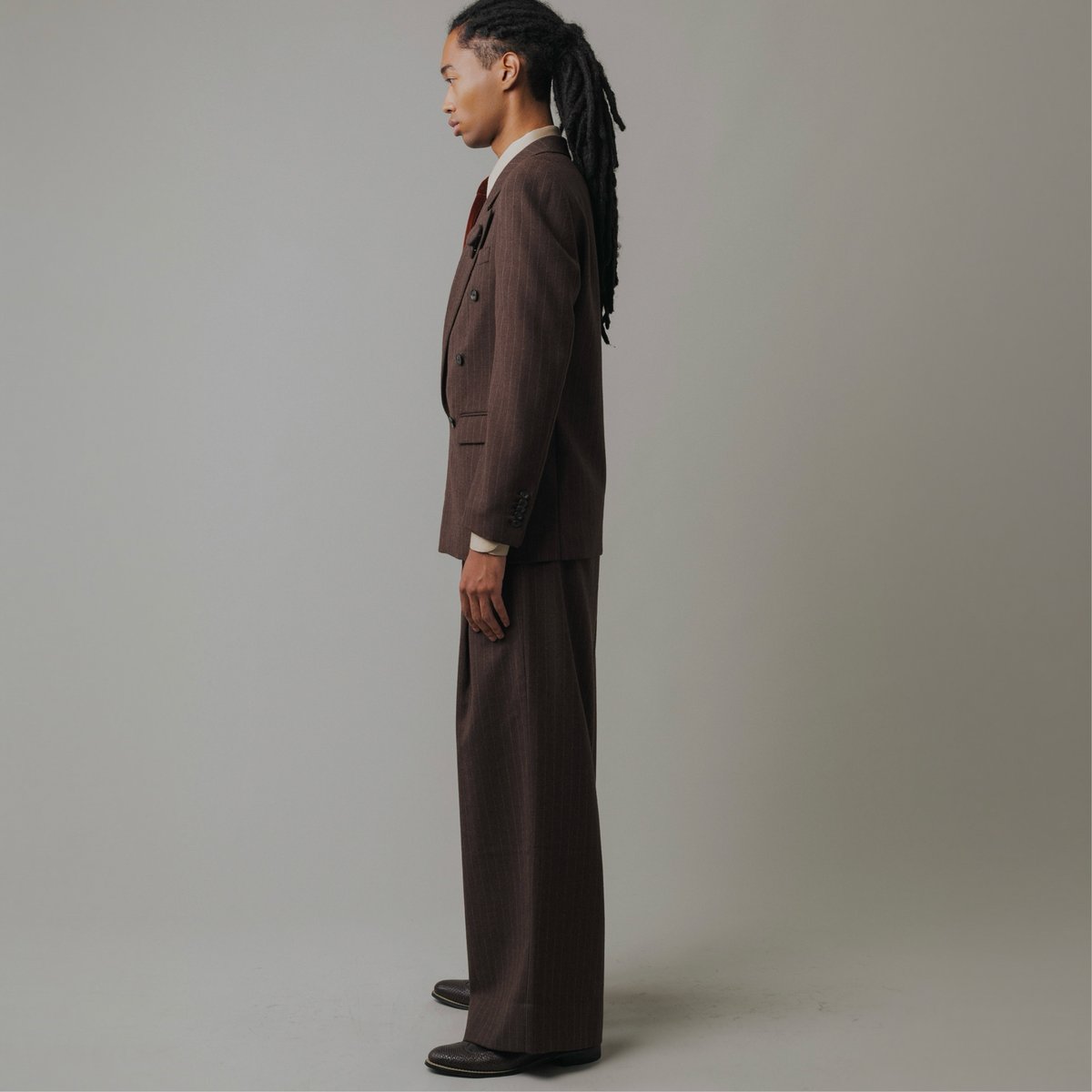 スーツ grosgrain DOUBLE-BREASTED STRIPED JACKET DOUBLE-BREASTED STRIPED JACKET 