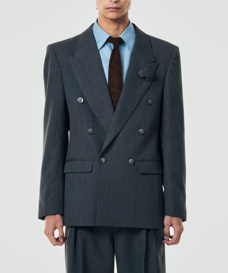 CONCAVE】WOOL DOUBLE-BREASTED JACKET 