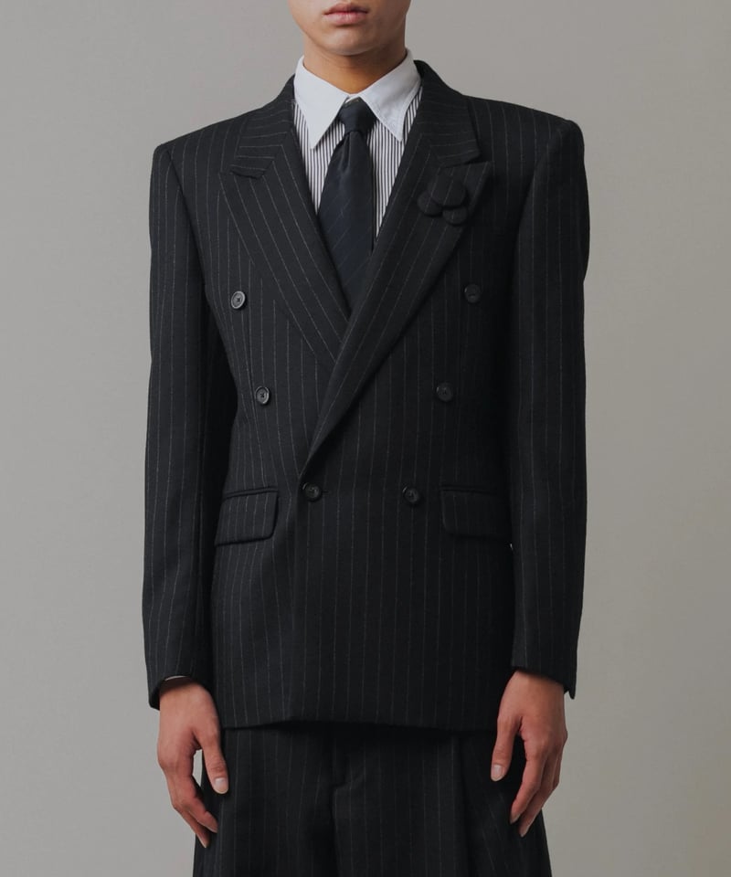 スーツ grosgrain DOUBLE-BREASTED STRIPED JACKET DOUBLE-BREASTED STRIPED JACKET 