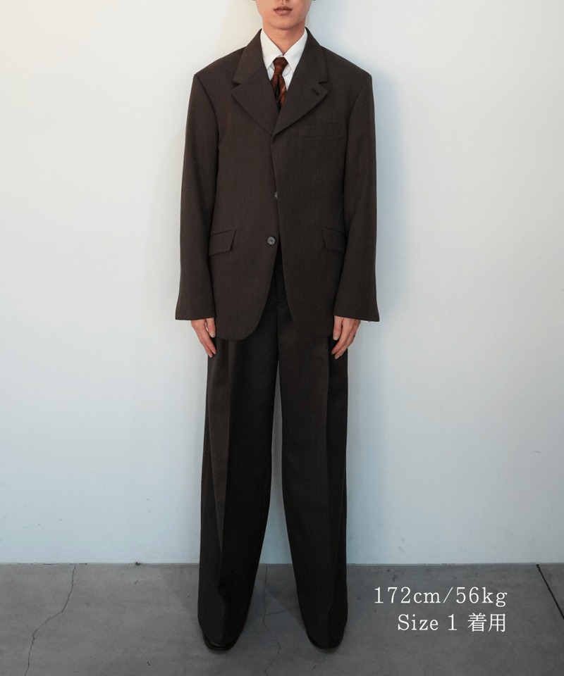 FLARE】WOOL 3B HIDDEN-PLACKET JACKET 