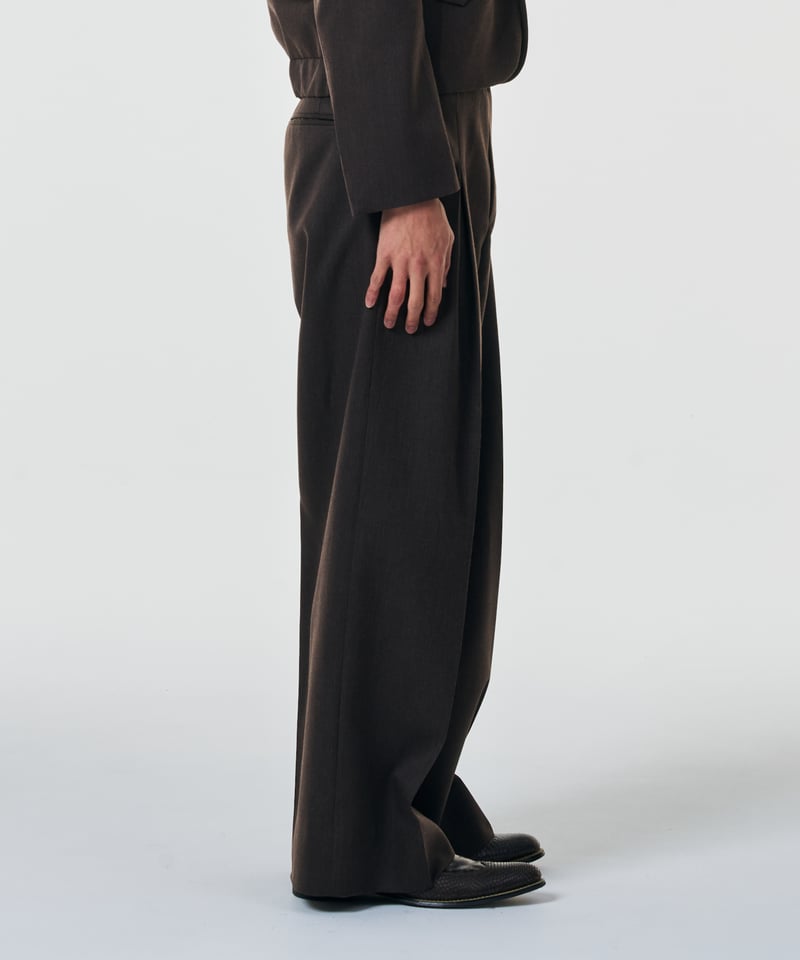 INVERT】WOOL WIDE STRAIGHT SLACKS 