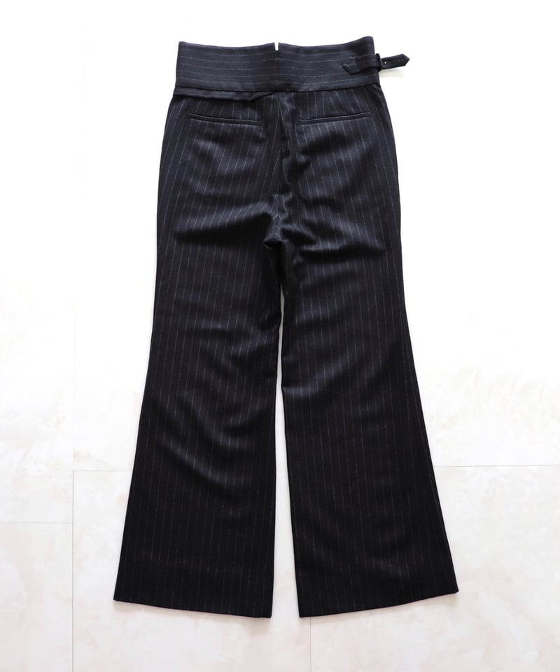 SHIKITARI STRIPE FLARE SLACKS【BLACK】 STRIPE FLARE SLACKS【BLACK】 | SHIKITARI