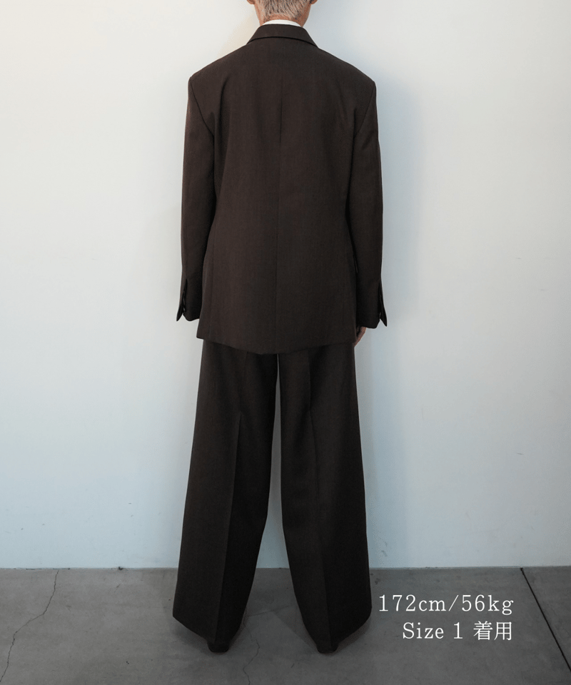 FLARE】WOOL 3B HIDDEN-PLACKET JACKET 
