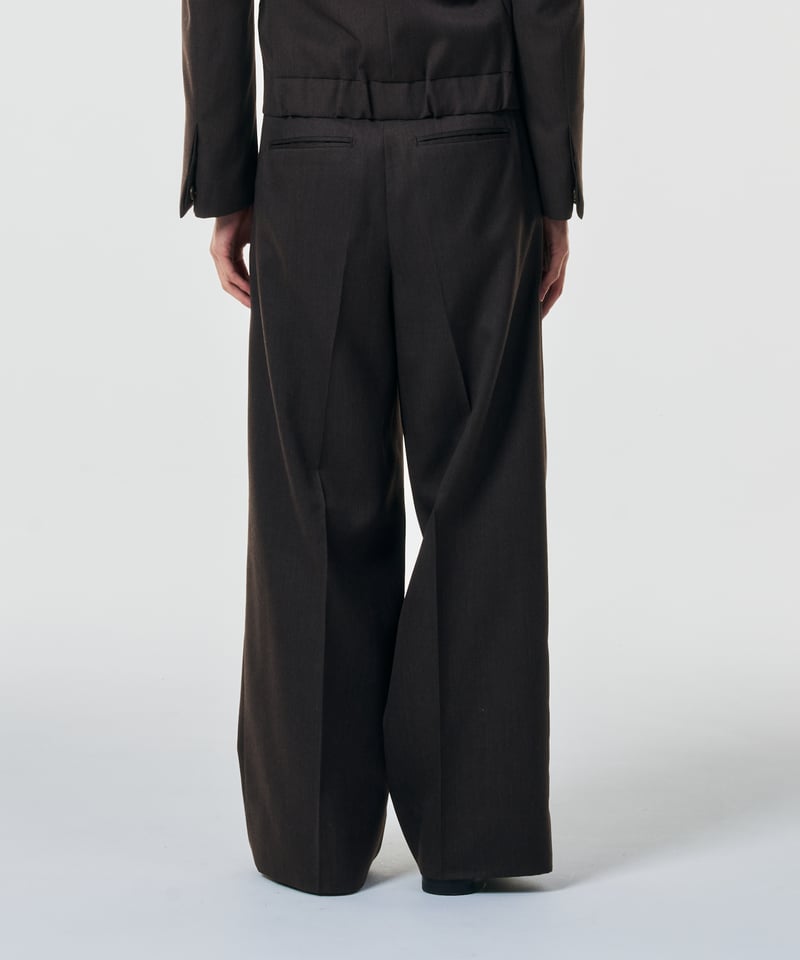 INVERT】WOOL WIDE STRAIGHT SLACKS 