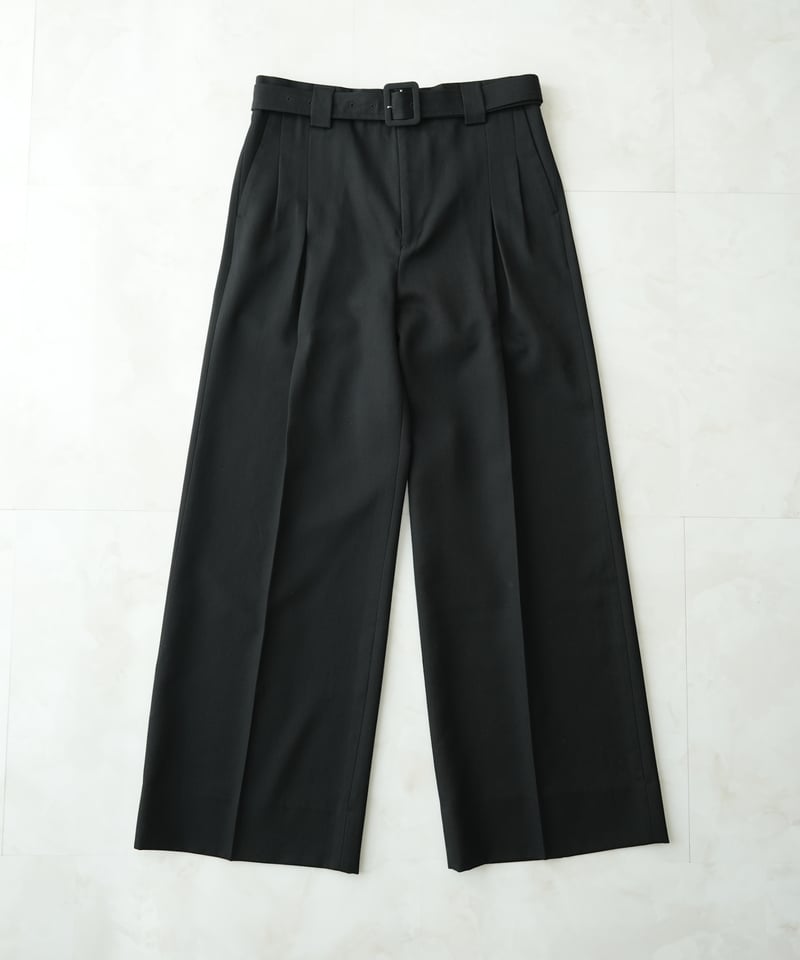 loewe wool wide straight スラックス black loewe wool wide straight スラックス black loewe wool wide straight