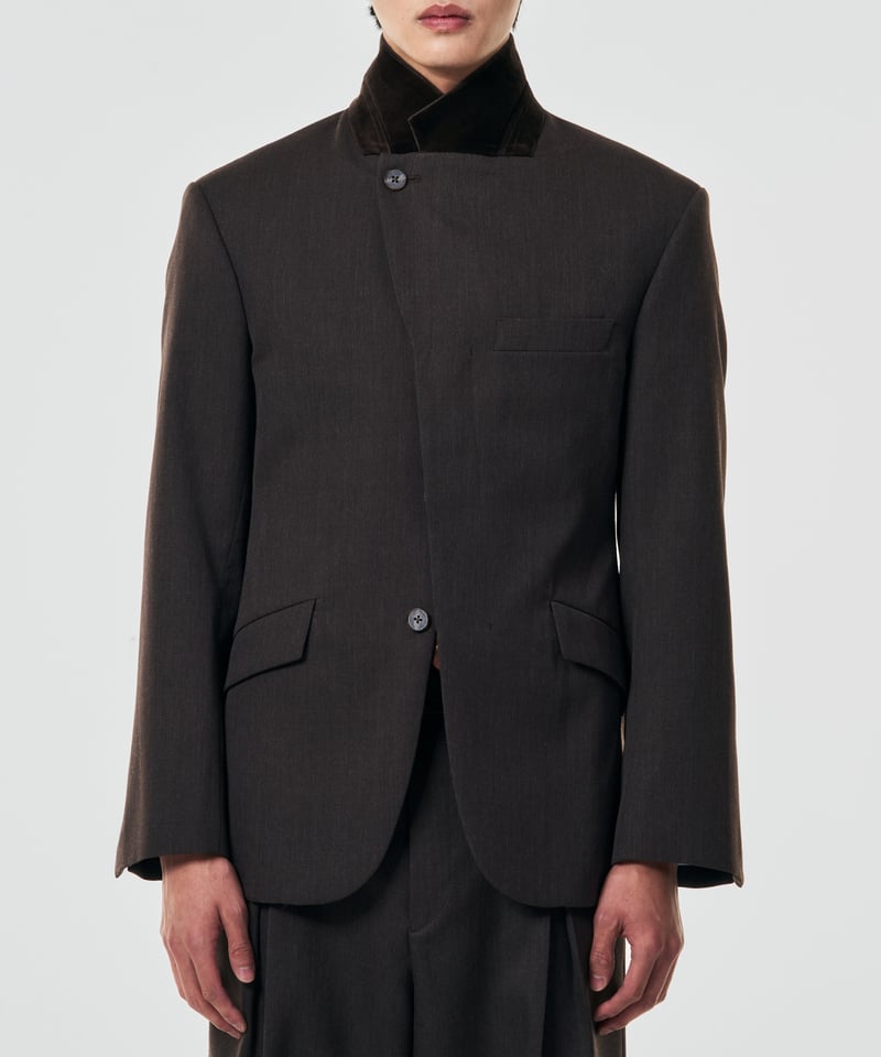 FLARE】WOOL 3B HIDDEN-PLACKET JACKET 