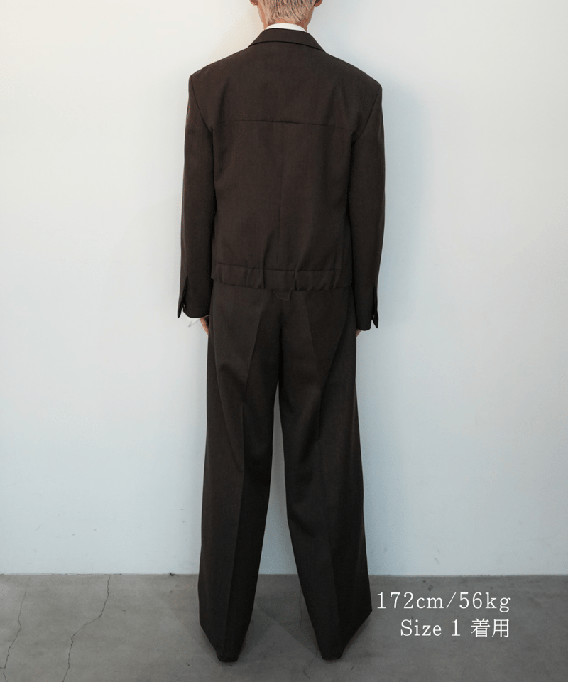 ジャケット・アウター shetokyo Gaia Grosgrain TRIM】WOOL SHORT-CROPPED JACKET 