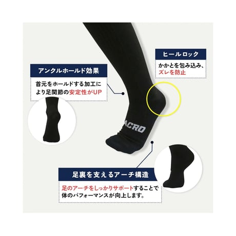 テーピングソックス（ブラック✖️パープル）